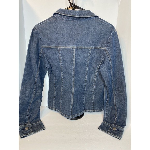 Tristan and Iseut Woman Denim Jacket Long Slv Button Front, size medium - Picture 10 of 12